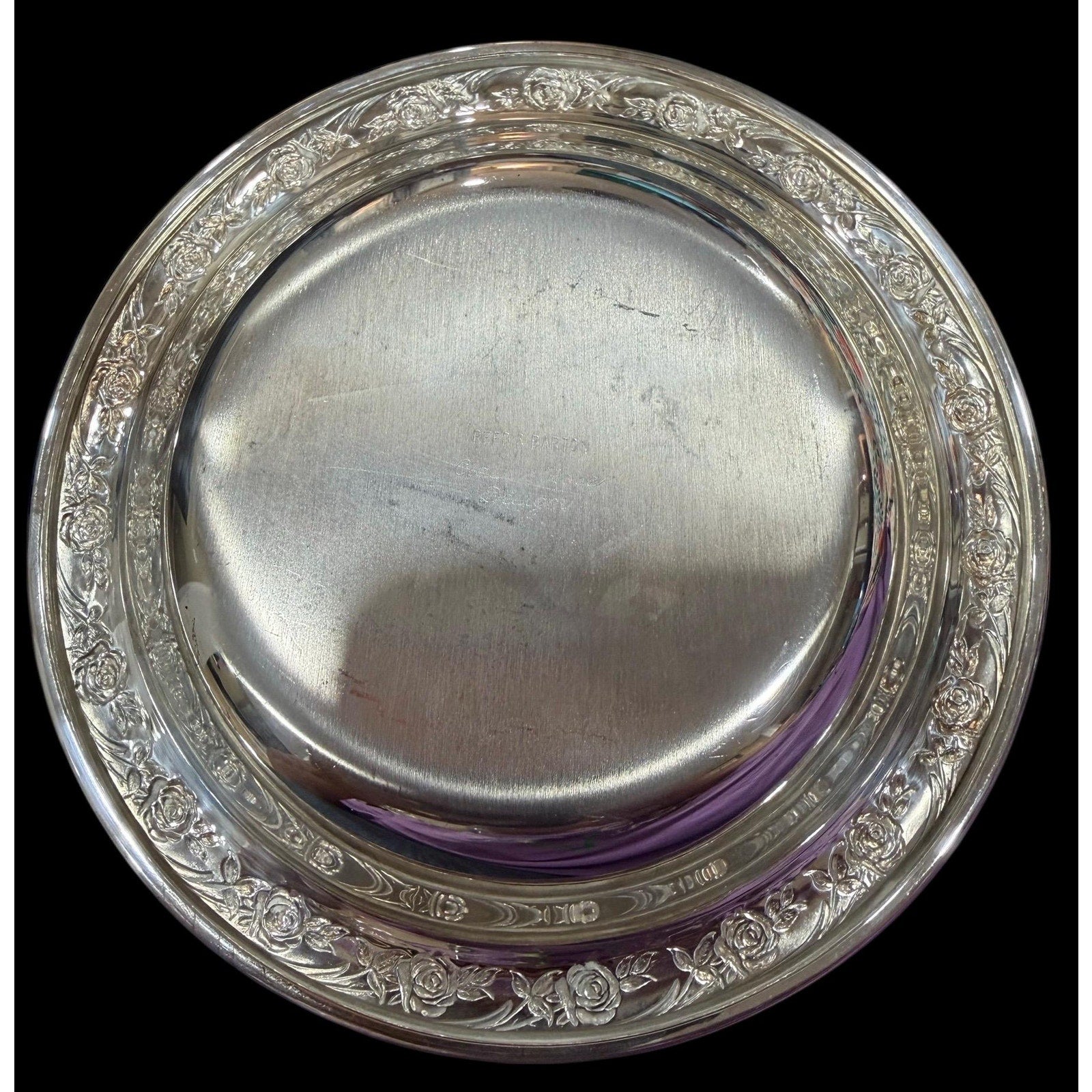 Vintage Reed & Barton Classic Rose Silverplate Bowl Cottage Candy Dish Tea Party Decor