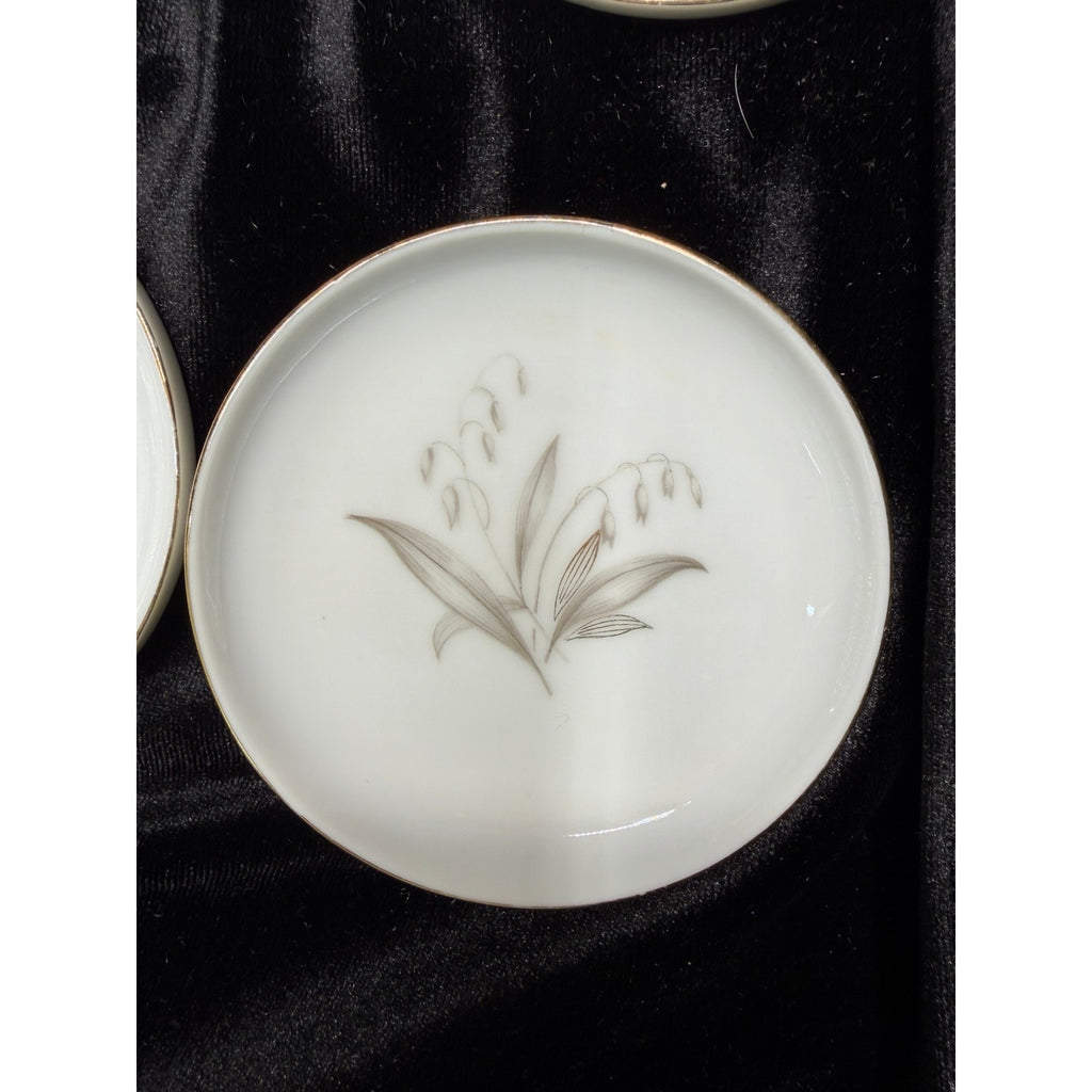 Vintage Kaysons Golden Rhapsody Butter Pats Set of 8 Japan Fine China 1961