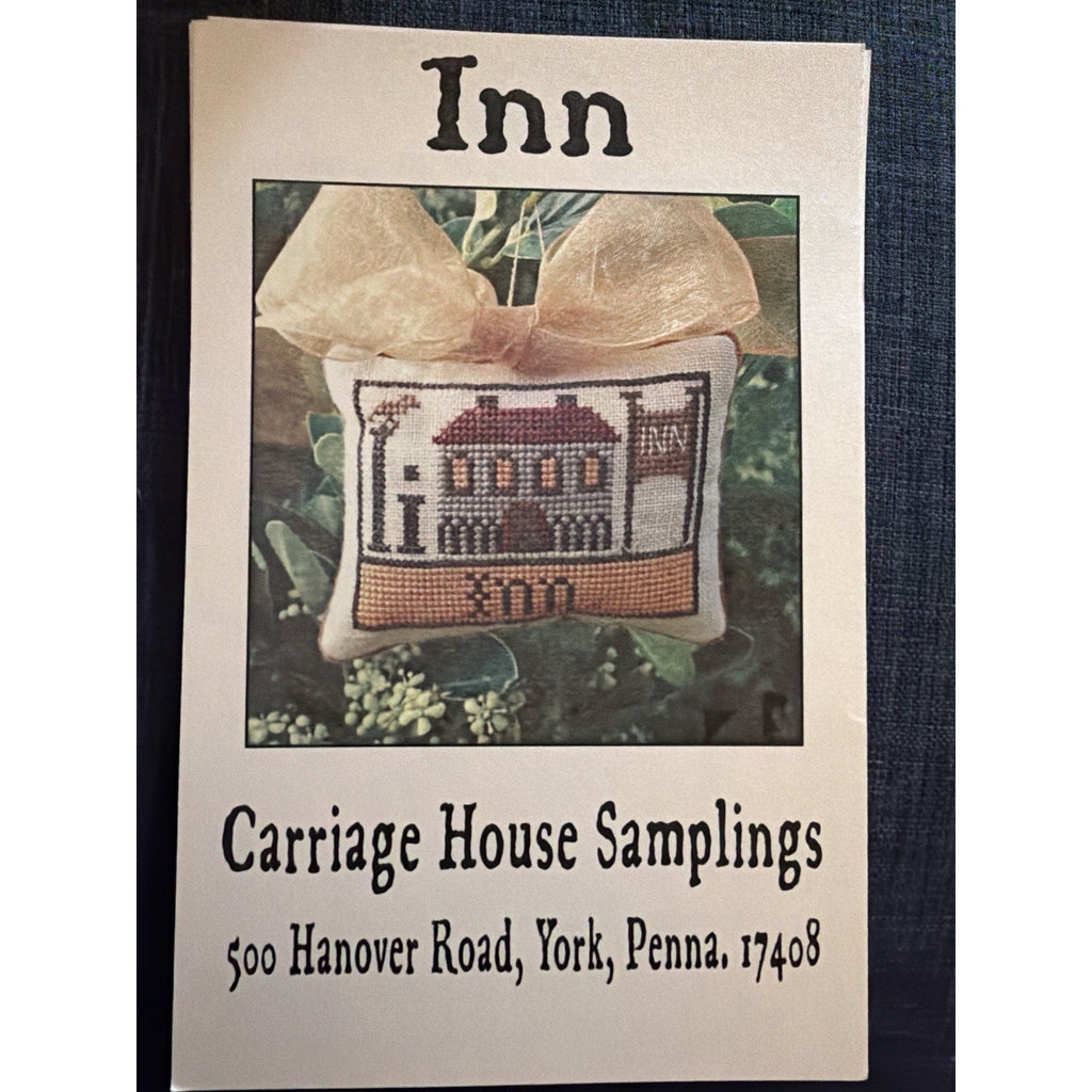 Carriage House Samplings Inn Cross Stitch Pattern House Pillow
