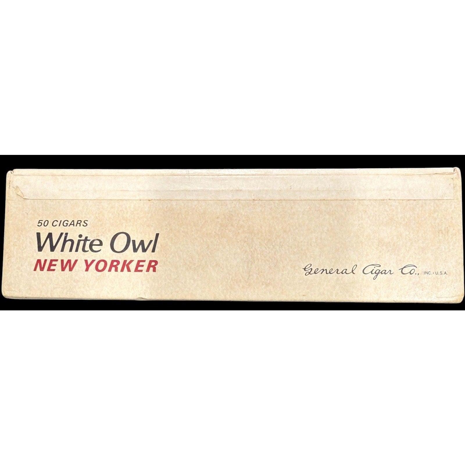 Vintage White Owl New Yorker Cigar Box w Owl Graphic | 50 Count Tobacco Box