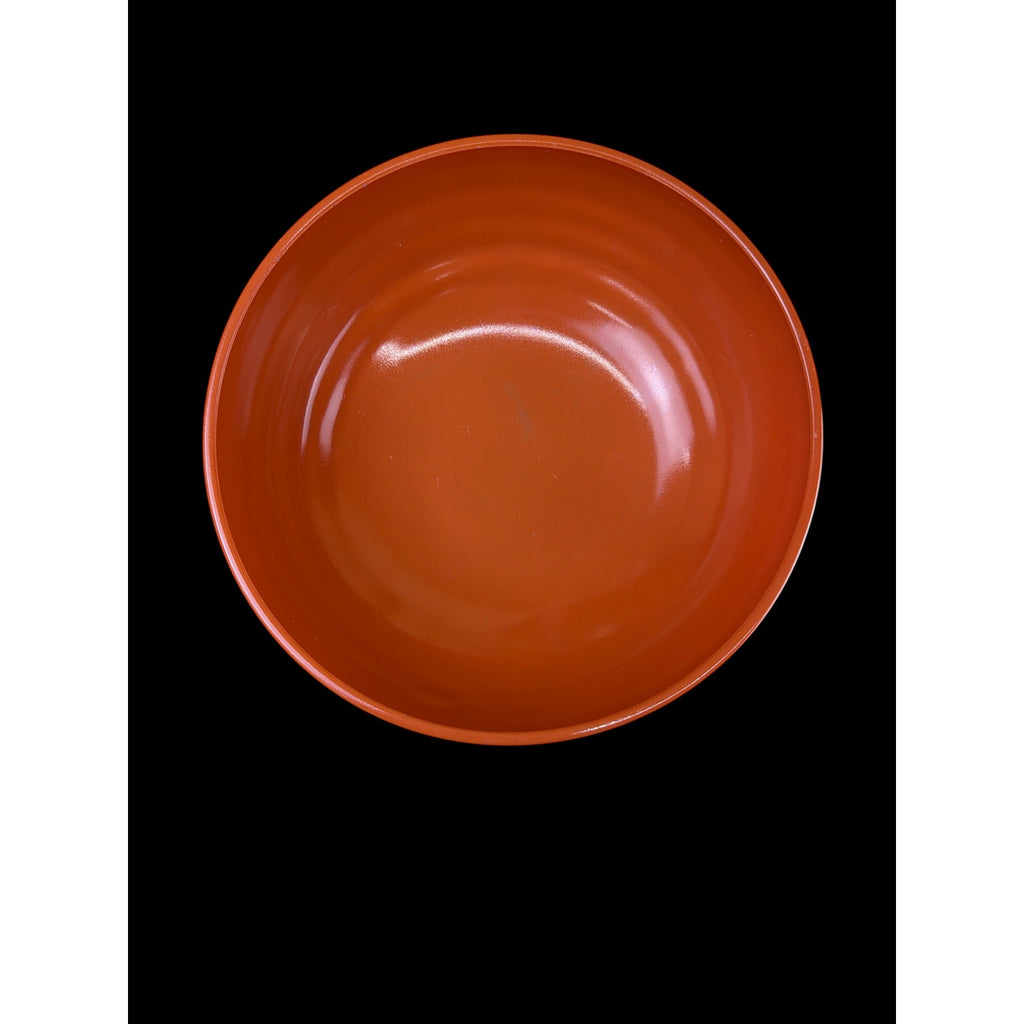 Vintage Hazel Atlas Orange Platonite Glass Serving Bowl 10" MCM – additional view 4