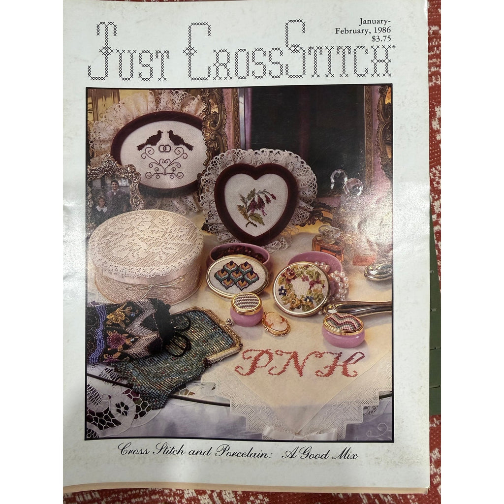 Just CrossStitch Magazine Jan Feb 1986 Vintage Patterns NOS Unused
