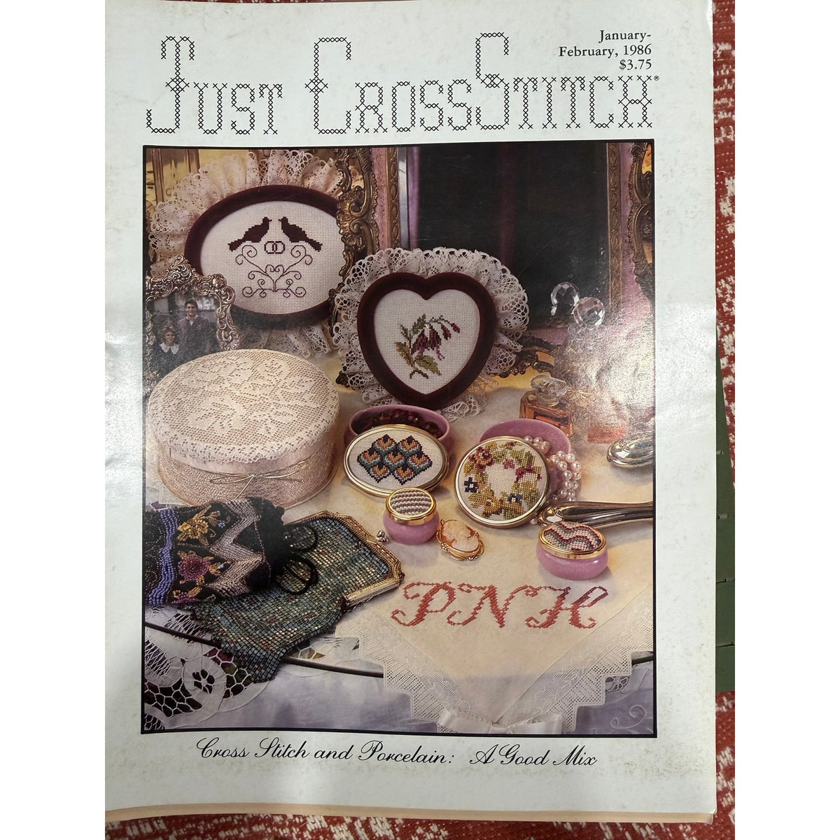 Just CrossStitch Magazine Jan Feb 1986 Vintage Patterns NOS Unused