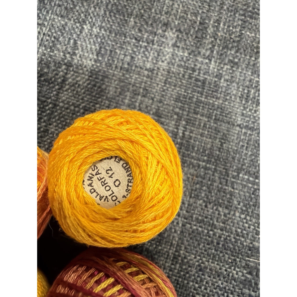 Valdani Perle Cotton Thread Lot 6 Sunflower Yellow Gold Variegated Colorfast – additional view 4