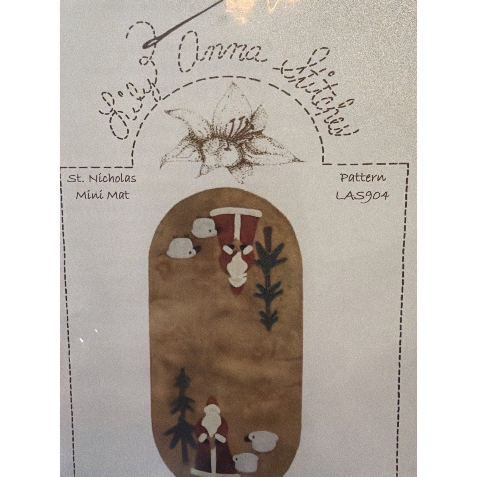 Lily Anna Stitches St Nicholas Mini Mat LAS904 Wool Pattern