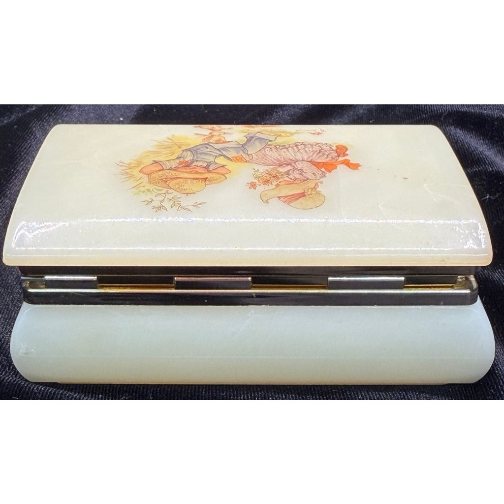Vintage ArtMark Italy Vanity Box N. Sand Victorian Children Jewelry Box