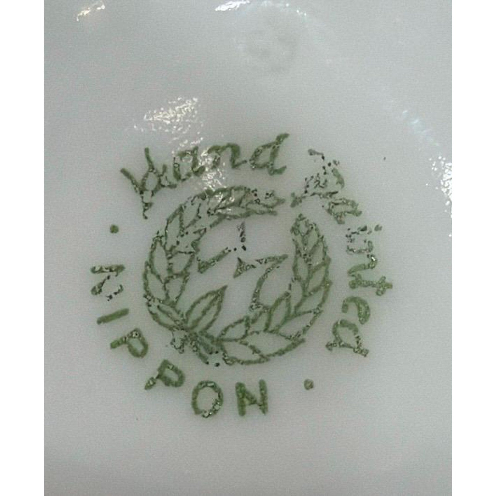 Antique Hand Painted Nippon Porcelain Vanity Jar: Gold Floral Trinket Box
