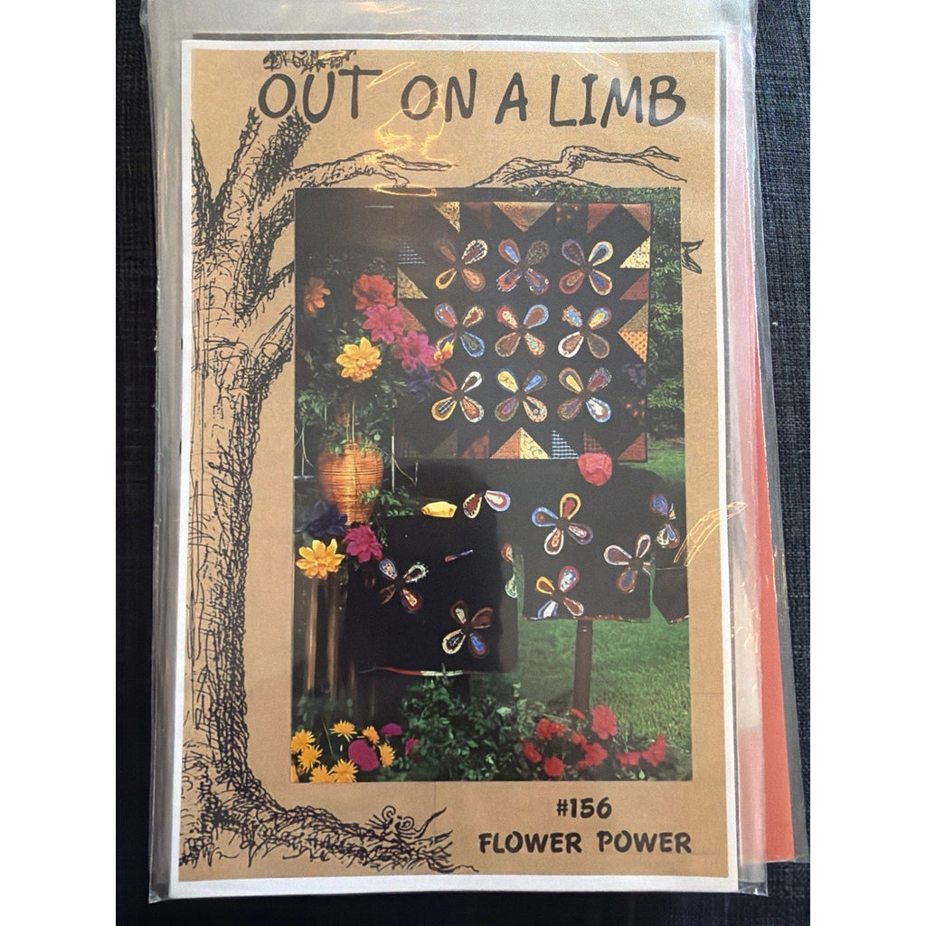 Out on a Limb #156 Flower Power Quilt & Sweatshirt Pattern