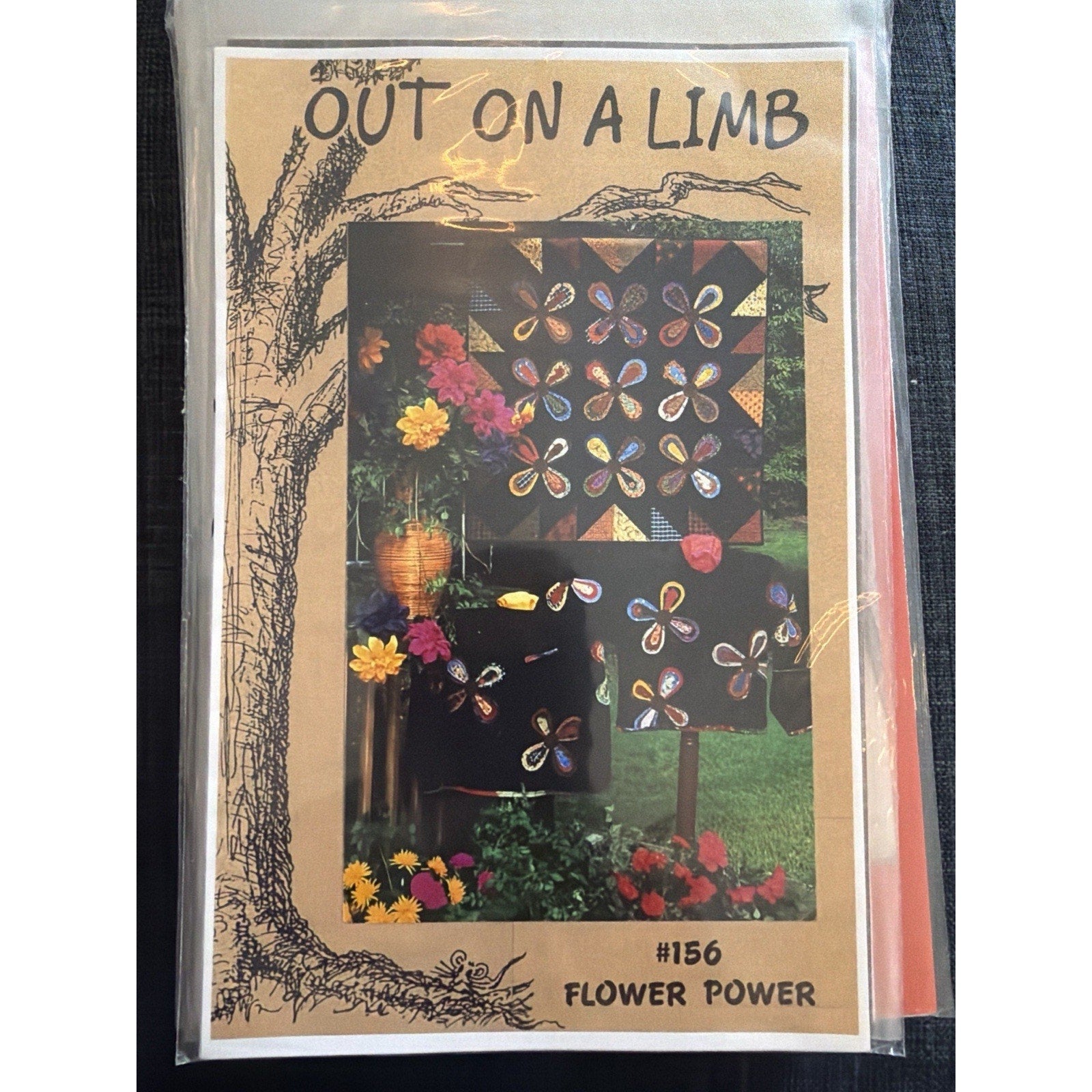Out on a Limb #156 Flower Power Quilt & Sweatshirt Pattern