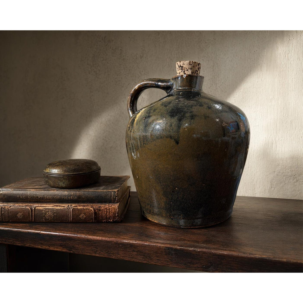 Large Studio Stoneware Jug Primitive Pottery NC Appalachian Handmade