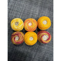 Valdani Perle Cotton Thread Lot 6 Sunflower Yellow Gold Variegated Colorfast – main view