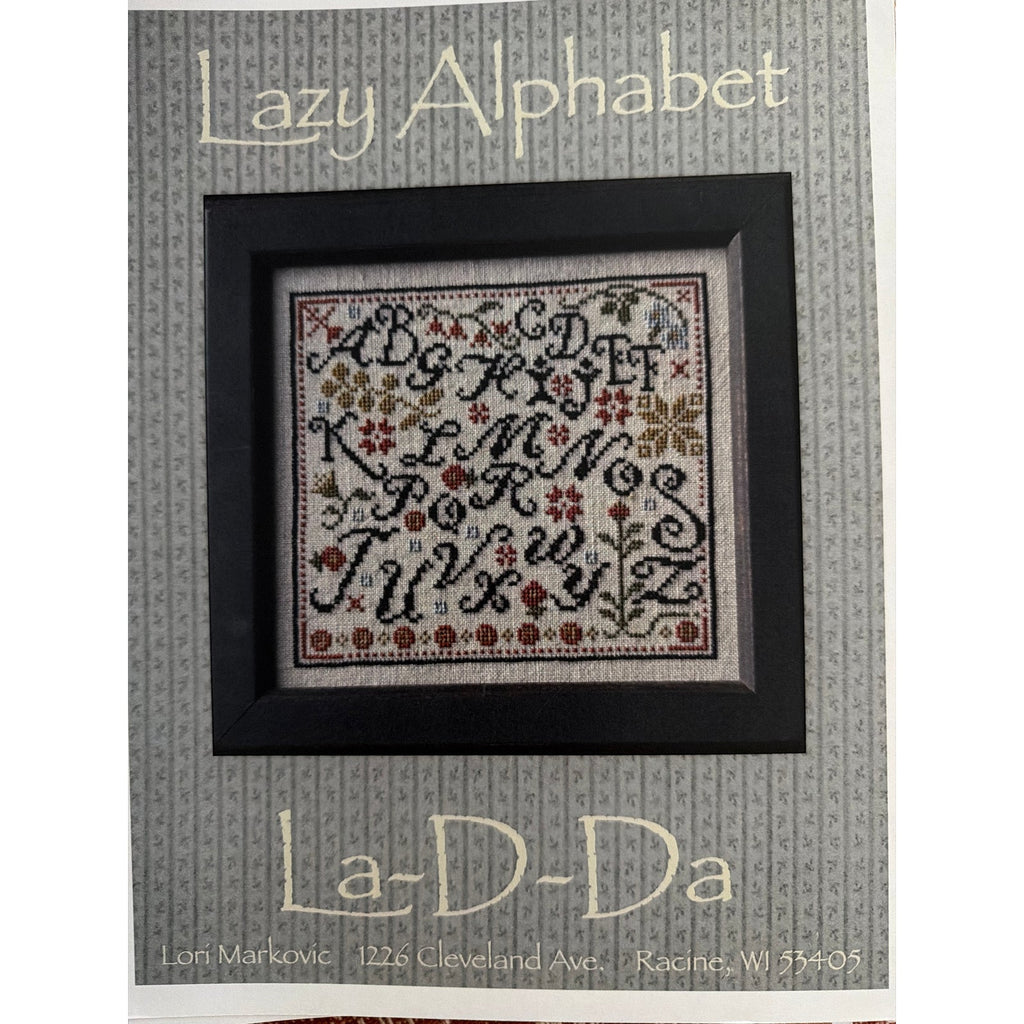 La-D-Da Lazy Alphabet Cross Stitch Floral Sampler NOS