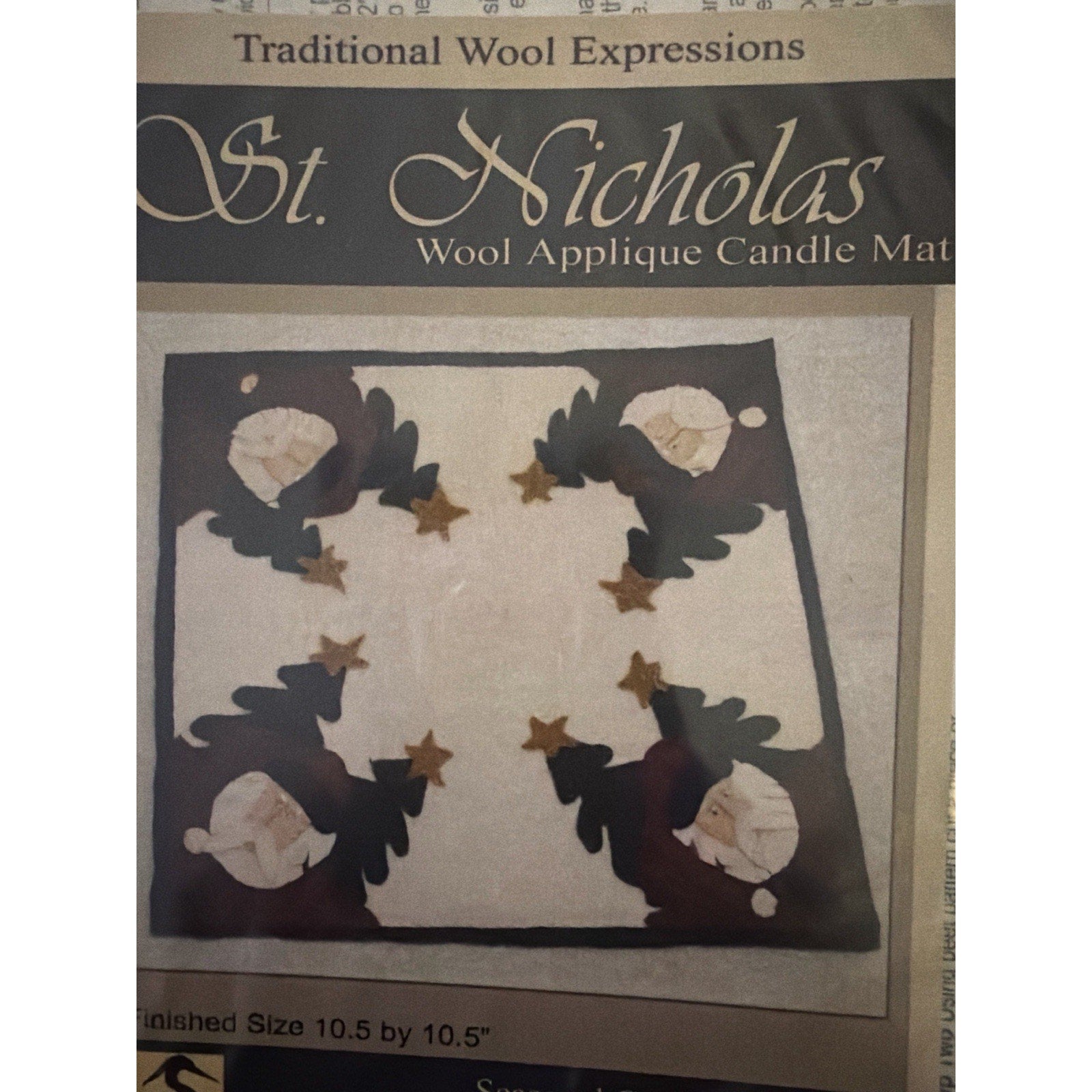 Traditional Wool Expressions St Nicholas Candle Mat Pattern ONLY