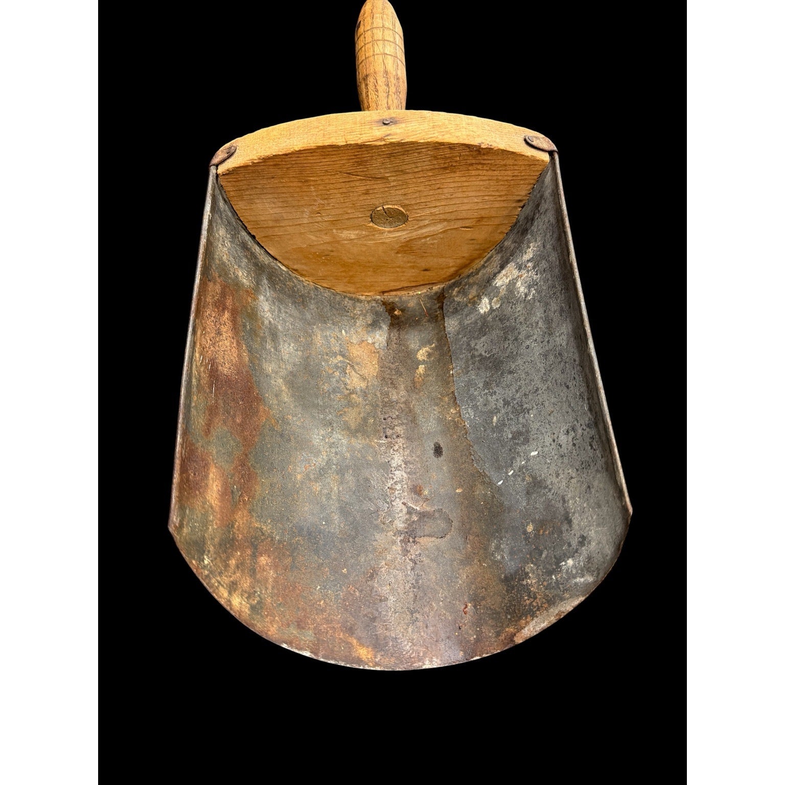 Primitive Handmade Grain Scoop, Antique Rustic Farm Feed Scoop