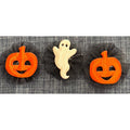 Vintage Halloween Buttons Pumpkin Ghost Tulle Sewing Craft Set