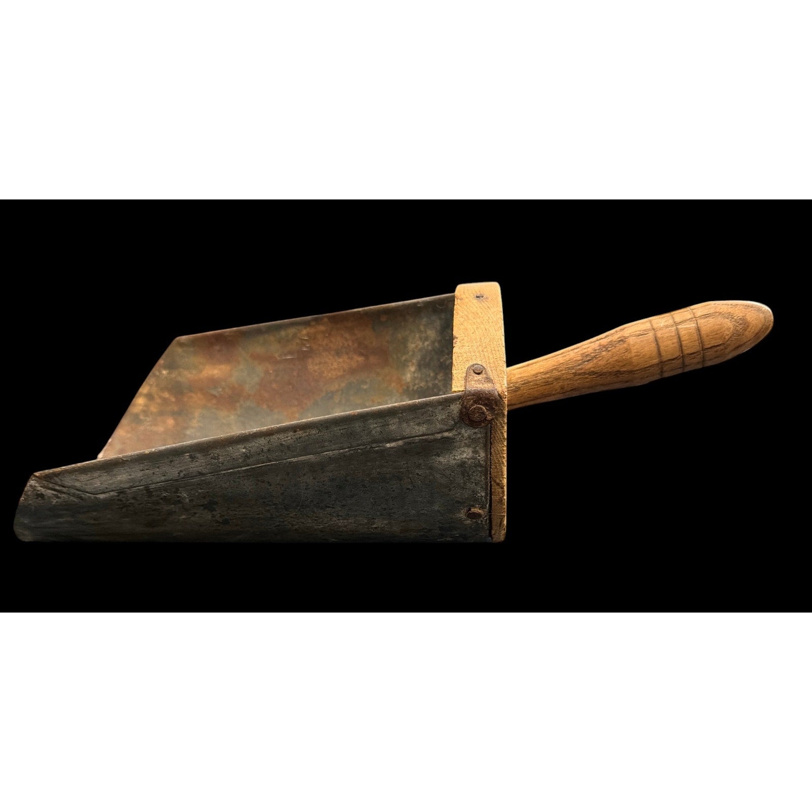 Primitive Handmade Grain Scoop, Antique Rustic Farm Feed Scoop