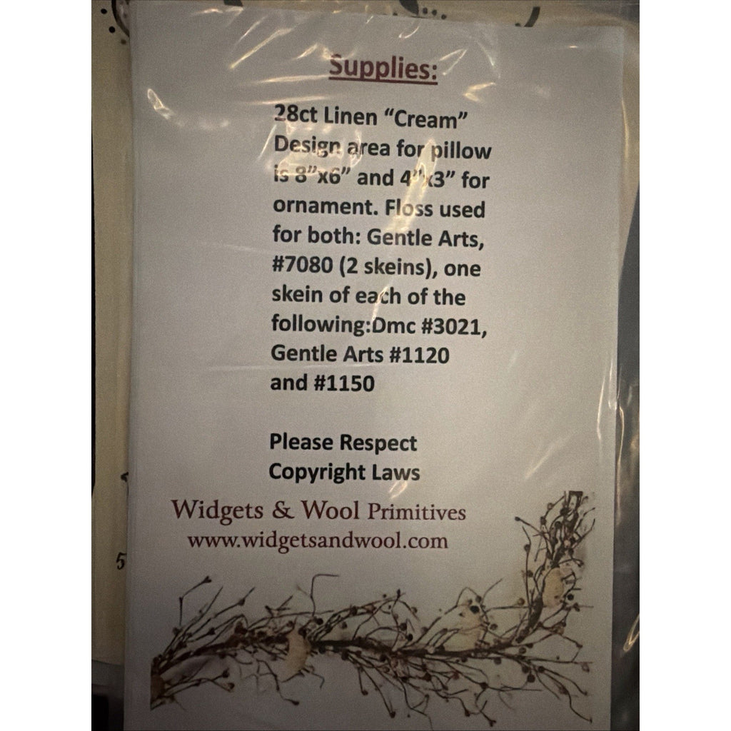 Widgets & Wool Primitives Better Not Pout Sealed Cross Stitch Pattern Rare OOP