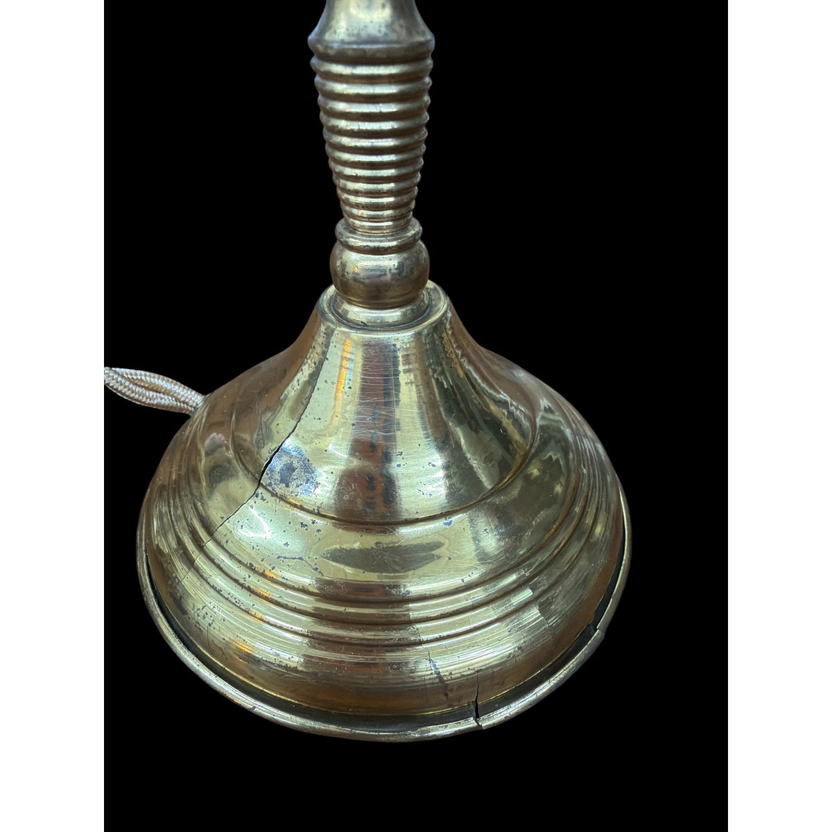 Pair Vintage Brass Bubble Glass Boudoir Lamps Rewired New Burgundy Shades – additional view 11