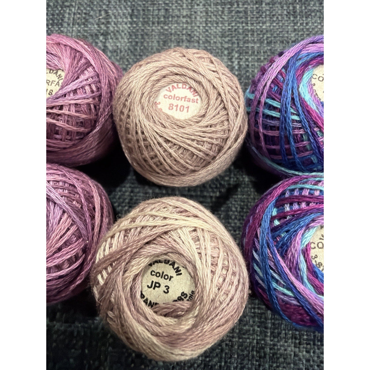 Valdani 3-Strand Cotton Floss Lot 8 Balls Mermaid Moonlight Jewel Tones
