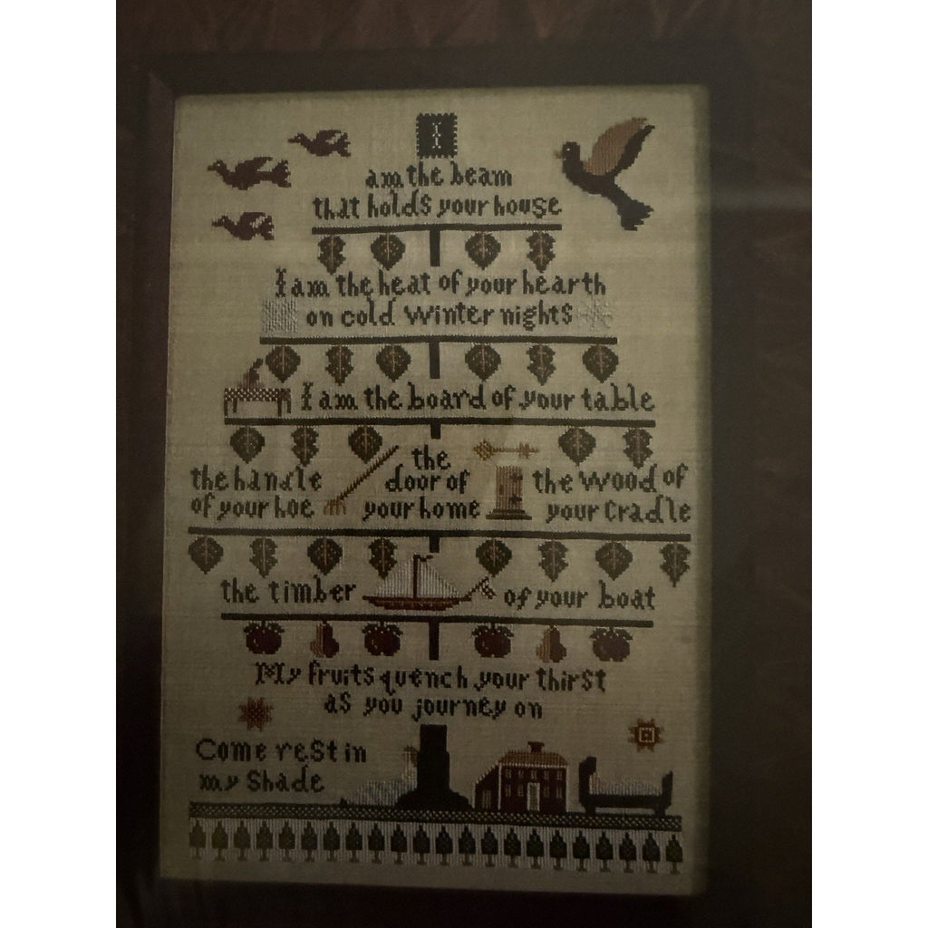 Carriage House Samplings THE TREE SPEAKS Sampler Cross Stitch Pattern Verse