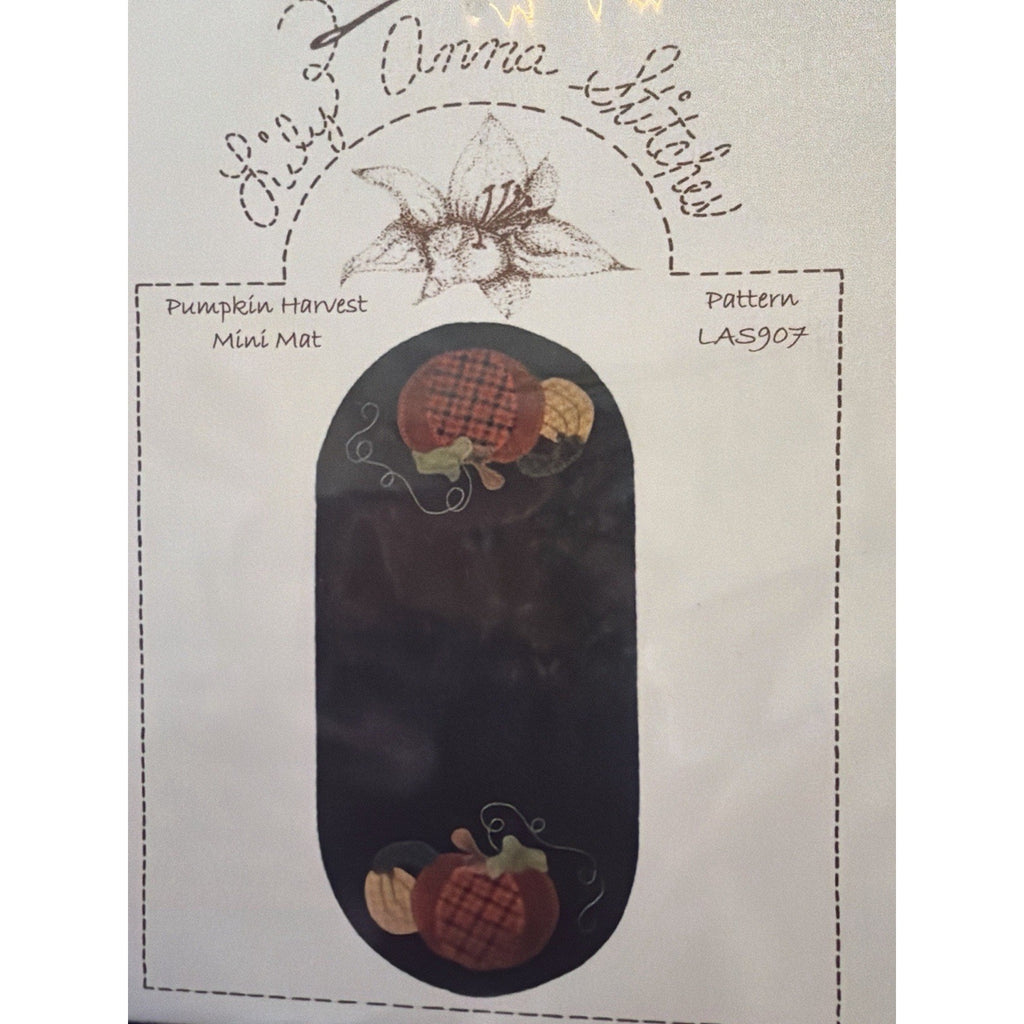 Lily Anna Stitches Pumpkin Harvest Mini Mat LAS907 Wool Pattern