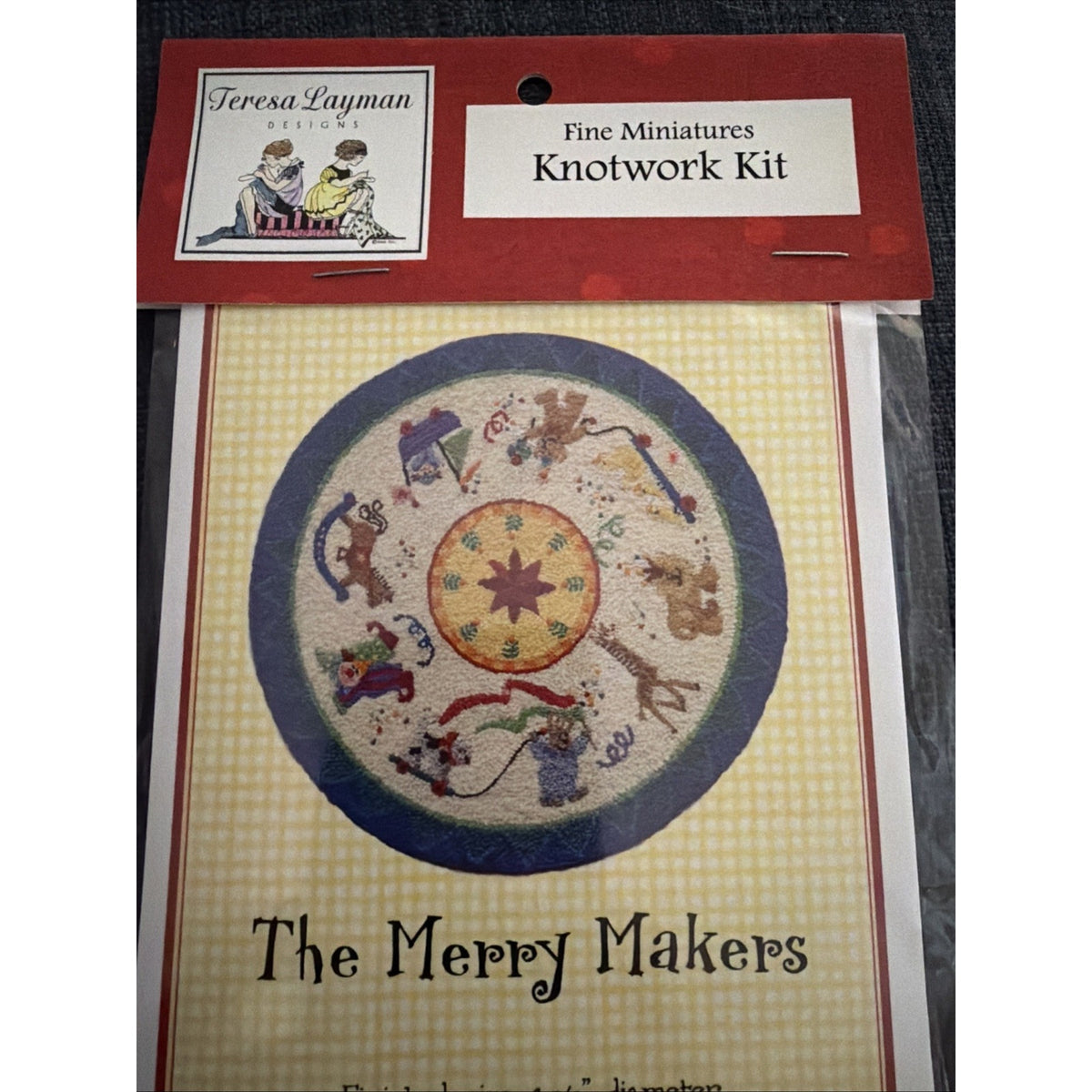 Teresa Layman Fine Miniatures Knotwork Kit “The Merry Makers” Rug NOS