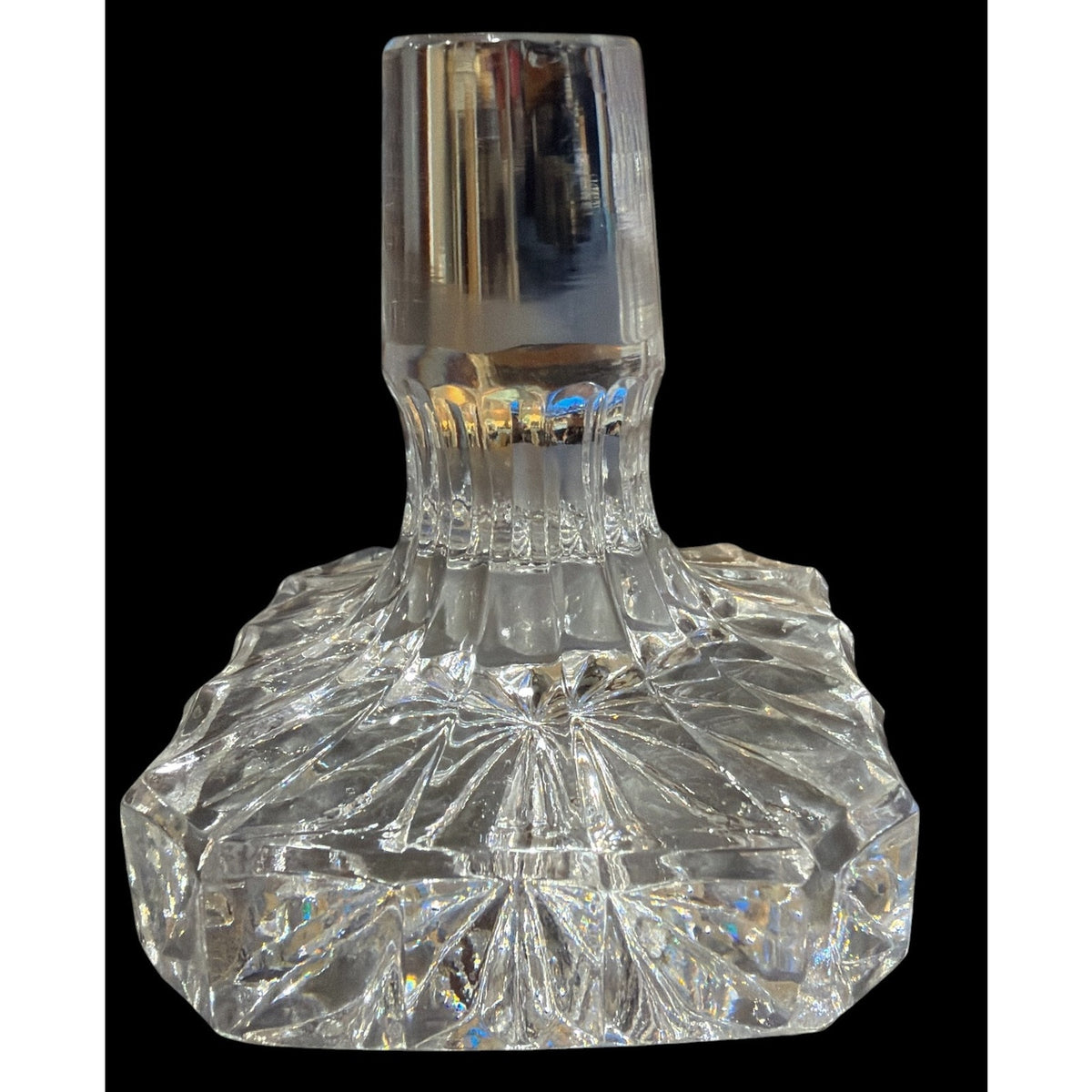 Golden Crown E&R Hand Cut Lead Crystal Decanter West Germany 9.5" – additional view 3