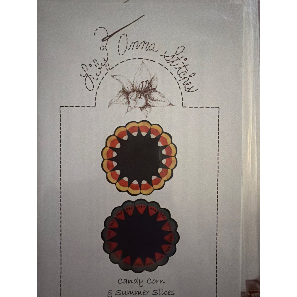 Lily Anna stitches Candy Corn Fall Autumn wool applique pattern LAS200