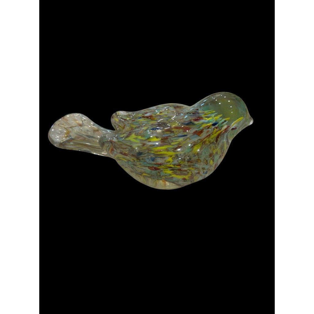 Beautiful Multi Colored Wales Art Glass Bird Figurine/Paperweight