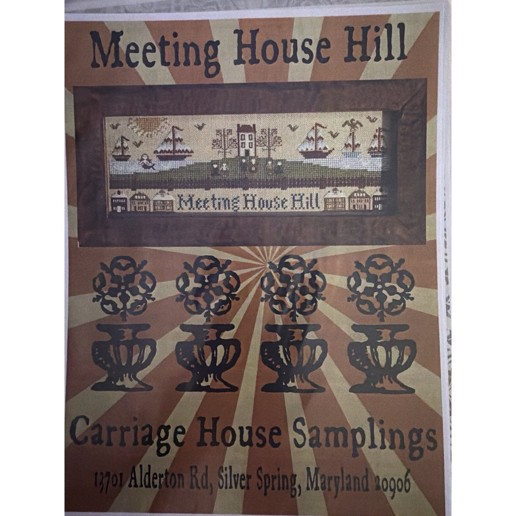 Carriage House Samplings Meeting House Hill Cross Stitch Pattern Sampler
