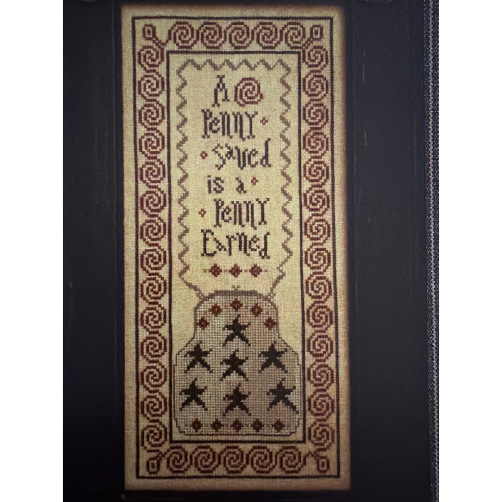 La-D-Da A Penny Saved Cross Stitch Primitive Sampler NOS