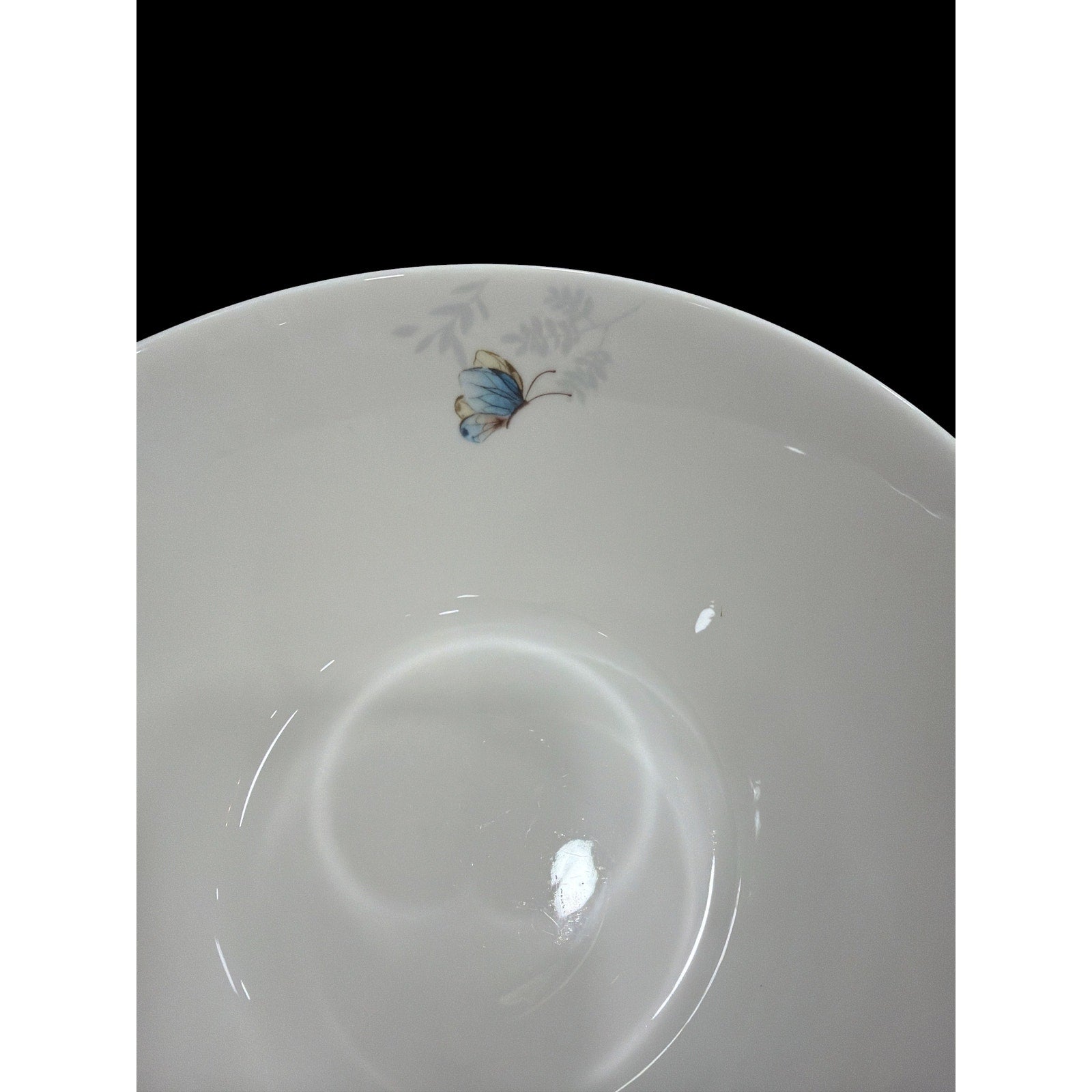 Vintage Milyang Bone China Serving Bowls, Set of 2, Floral Butterfly Bowls