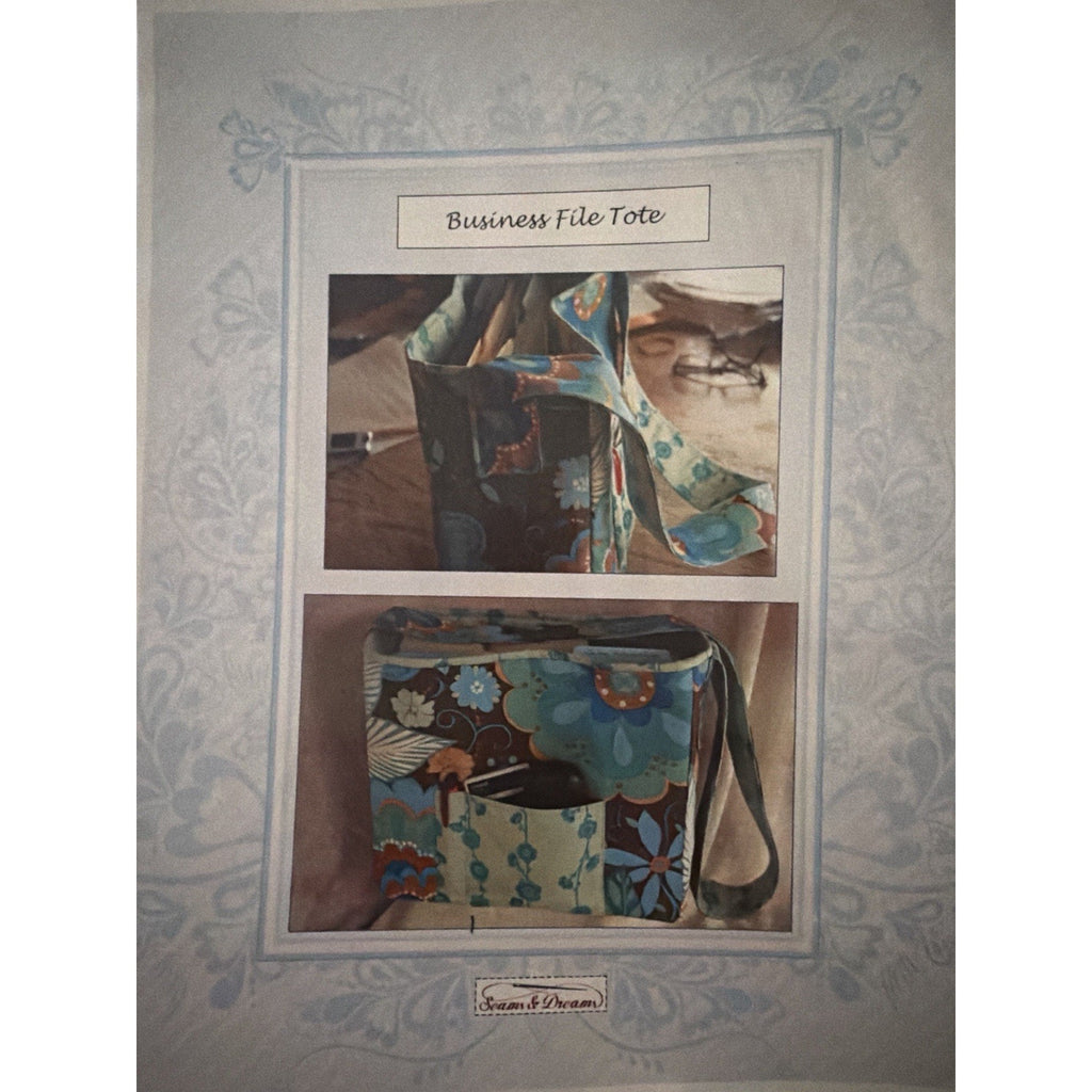 Seams & Dreams Business File Tote Pattern SND433 Purse Bag