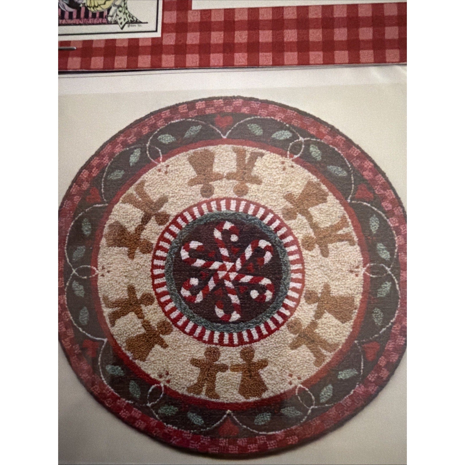 Teresa Layman The Gingerbread Reel Miniature Knotted Rug Kit NOS Sealed