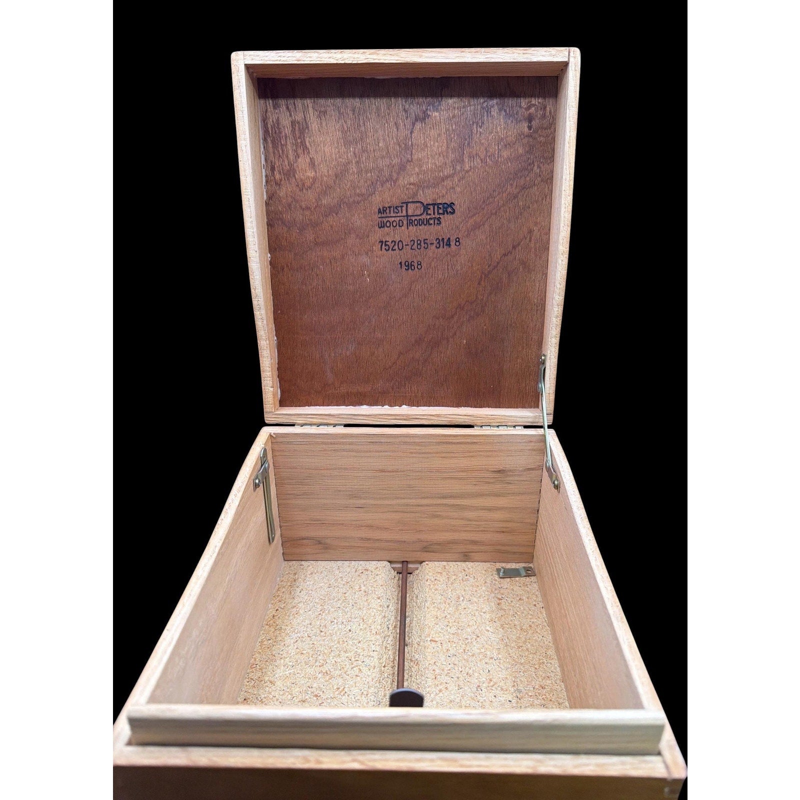 Vintage 1968 Wooden Recipe Box: Dovetail Farmhouse Kitchen Organizer