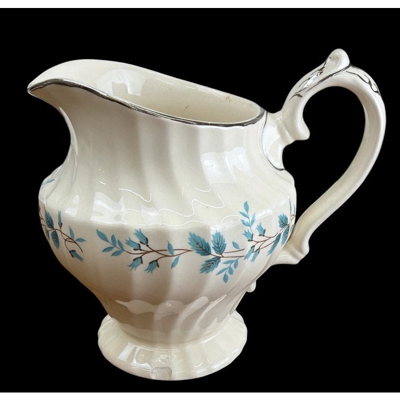 Vintage Curated China Wall Shelf Vignette Blue Floral Cottage Decor – additional view 3