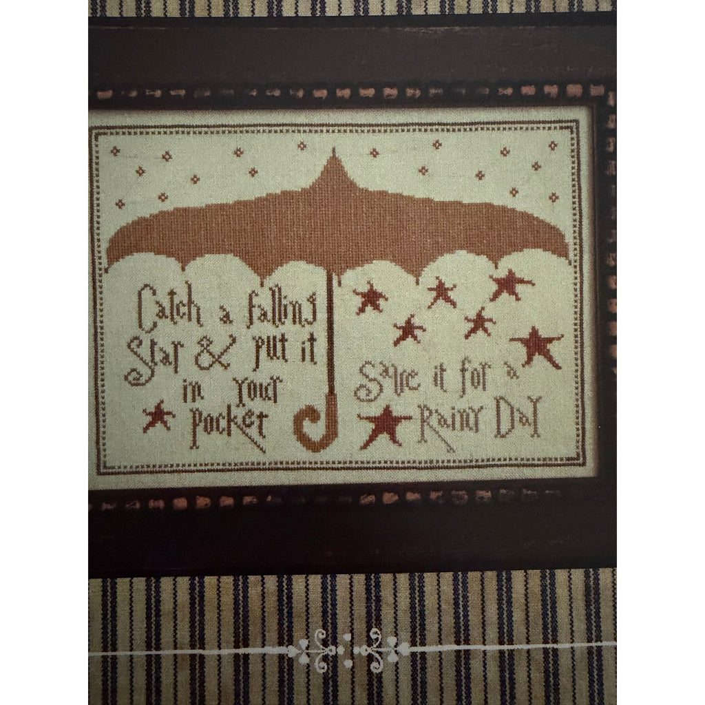 La-D-Da A Falling Star Cross Stitch Primitive Sampler NOS