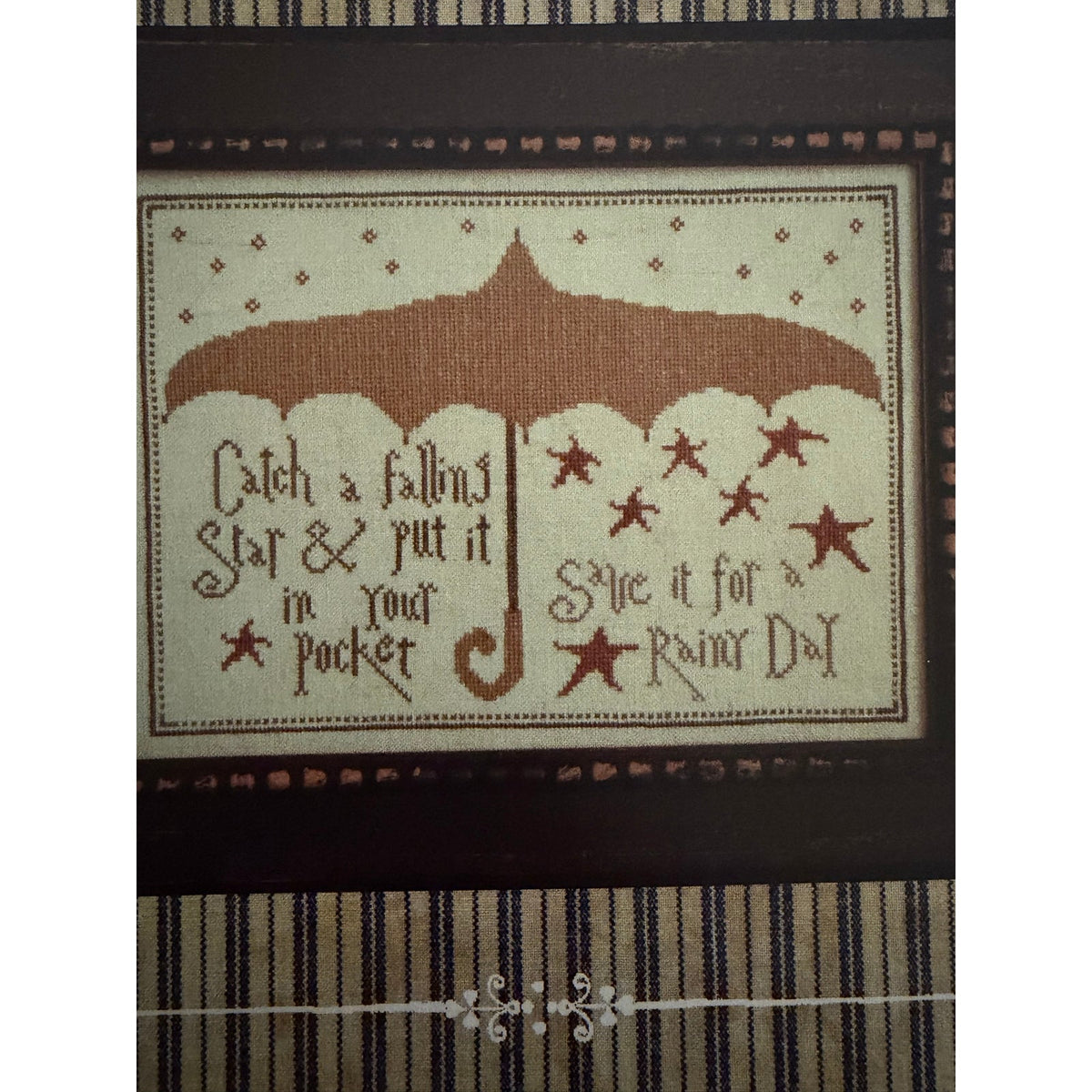 La-D-Da A Falling Star Cross Stitch Primitive Sampler NOS