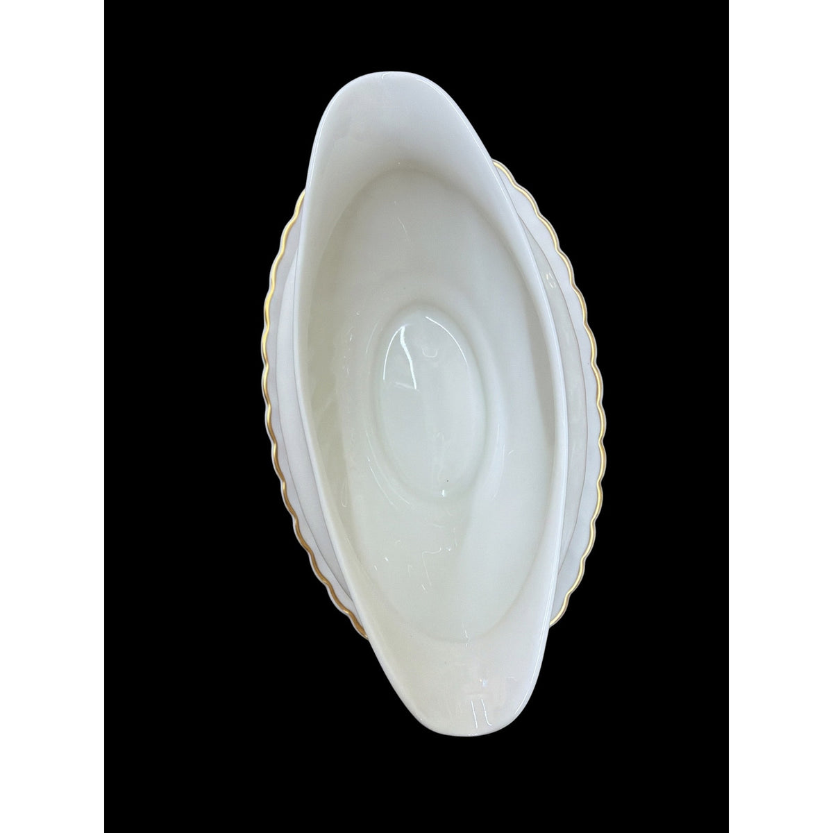 Syracuse Temple Bells Gravy Boat Vintage China Gold Trim Attached Underplate – additional view 6