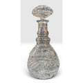 Vintage Prussian Form Glass Liquor Decanter Three Ring Neck Large Stopper – main view
