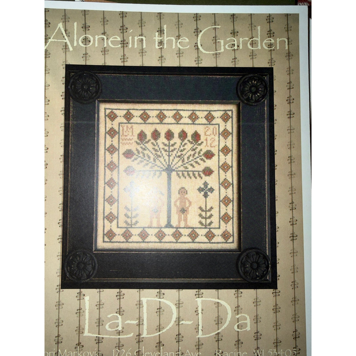 La-D-Da Alone in the Garden Cross Stitch Folk Art Chart NOS