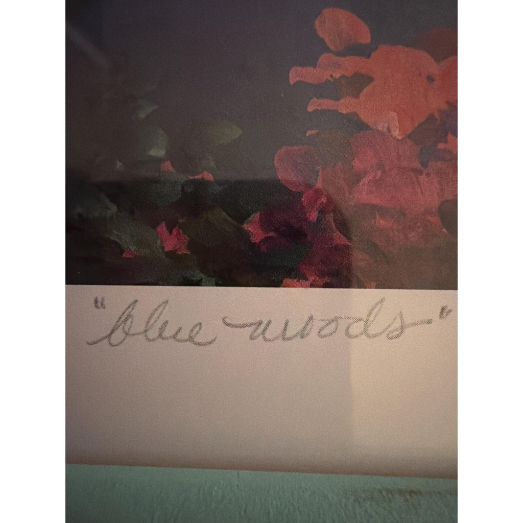 Vintage Alex Stefani Landscape Prints: Blue Woods, Golden Moments (Set of 2)