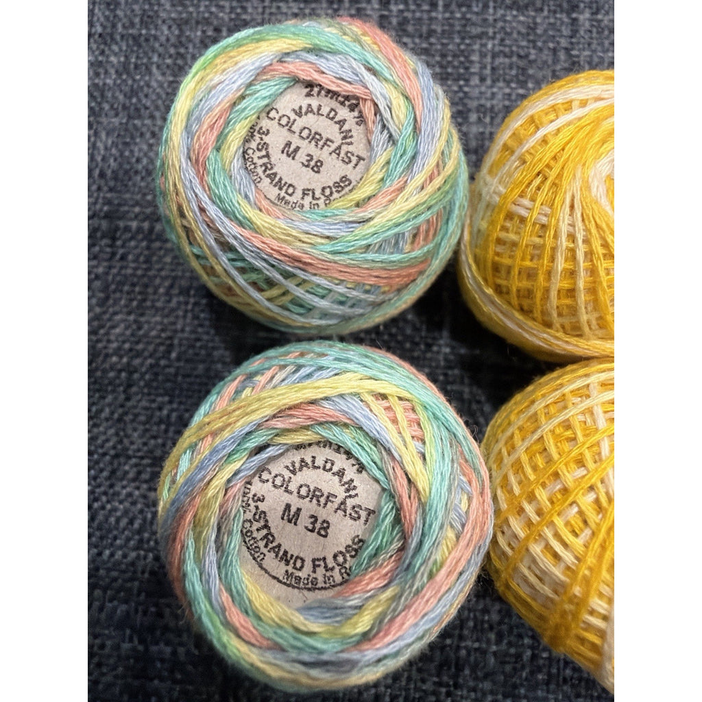 Valdani Colorfast Thread Lot 8 Easter Pastels Palette M38 M20 M12 O543 M24