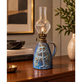 Vintage Studio Pottery Oil Lamp Attributed to Carlos Robledo Blue Tree Design – main view
