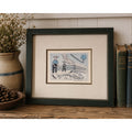 Vintage Xtian Newswanger Amishfolk Feeding Pigs Signed Numbered Limited Edition
