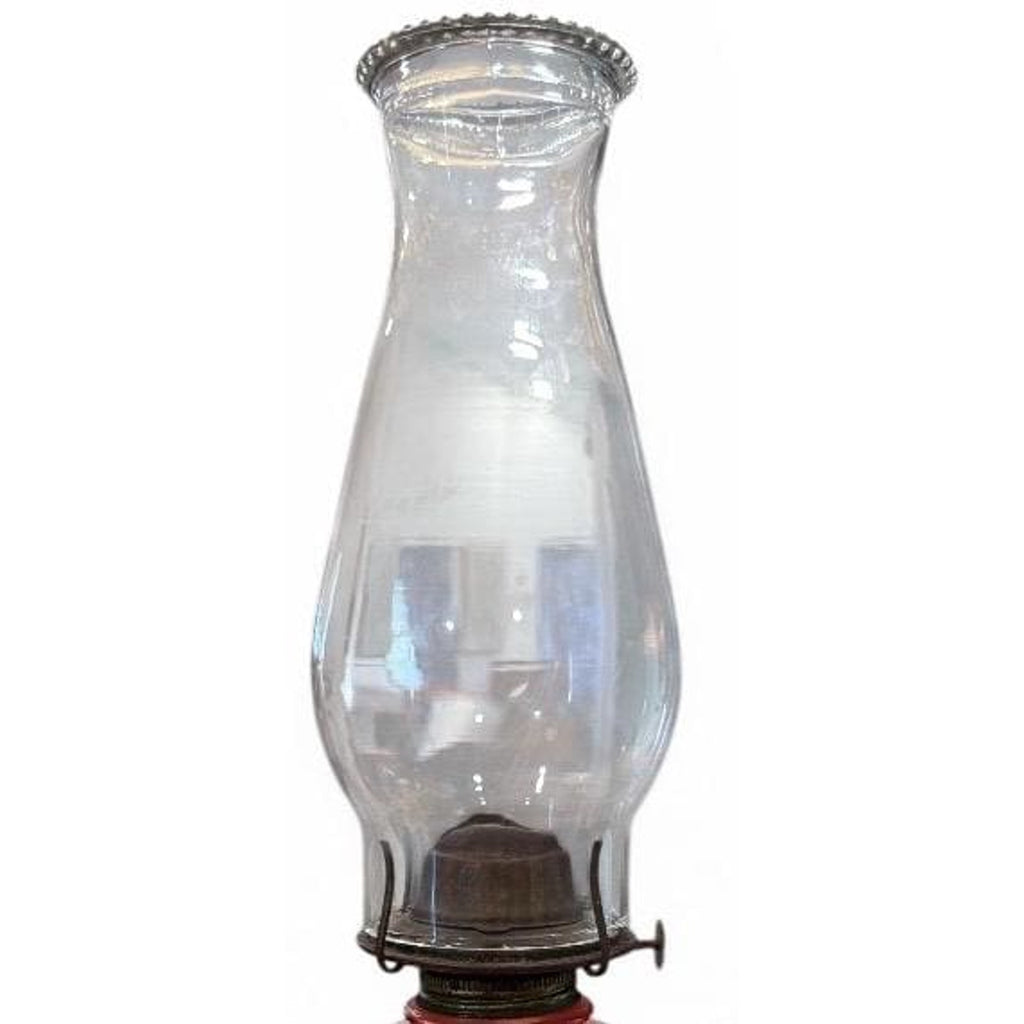 Antique Red Glass Oil Lamp P&A Burner Victorian Kerosene Lamp