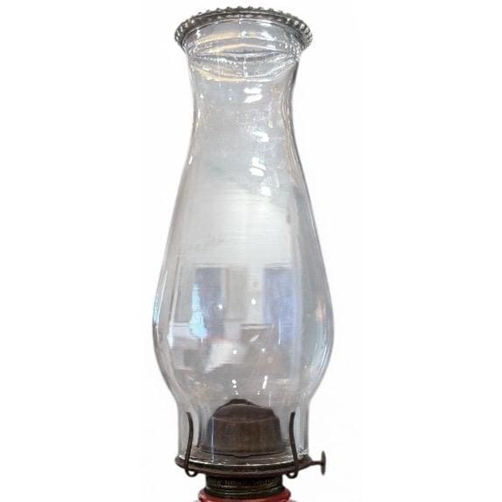 Antique Red Glass Oil Lamp P&A Burner Victorian Kerosene Lamp