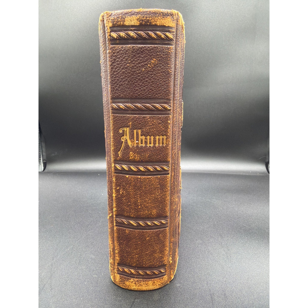 Victorian Photo Album 38 Cabinet Cards 1911 Receipts Antique Family Archive