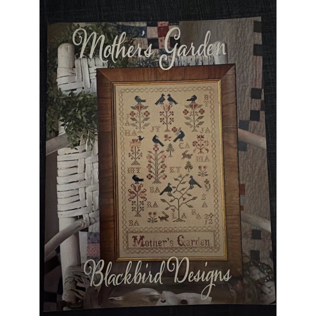 Blackbird Designs Mother’s Garden OOP Cross Stitch Chart Sampler Pattern