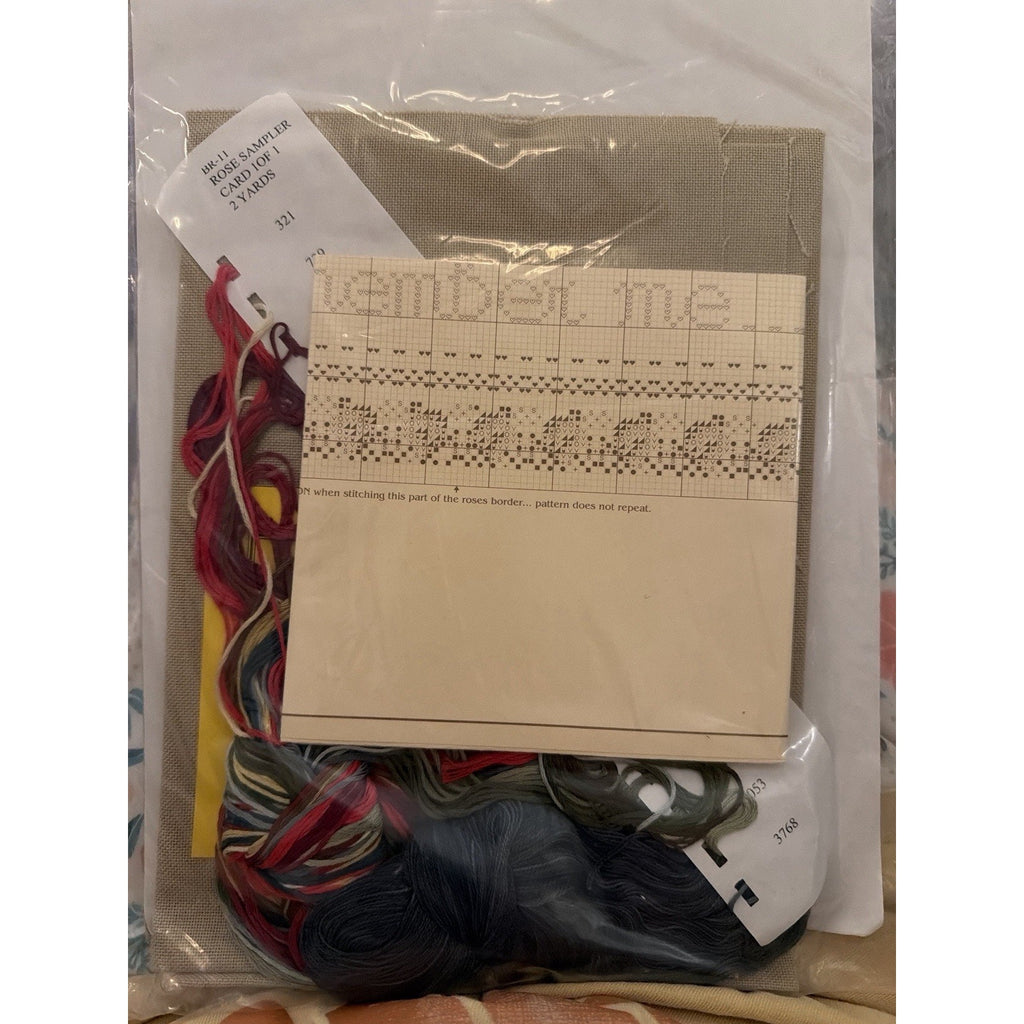 Butternut Road Rose Sampler BR-11 Kit Sealed + Free Pattern 1995